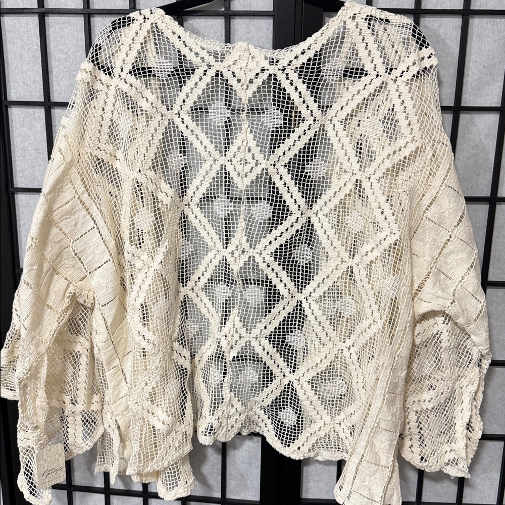 free people of the coast crochet layer ivory - Picture 10 of 11